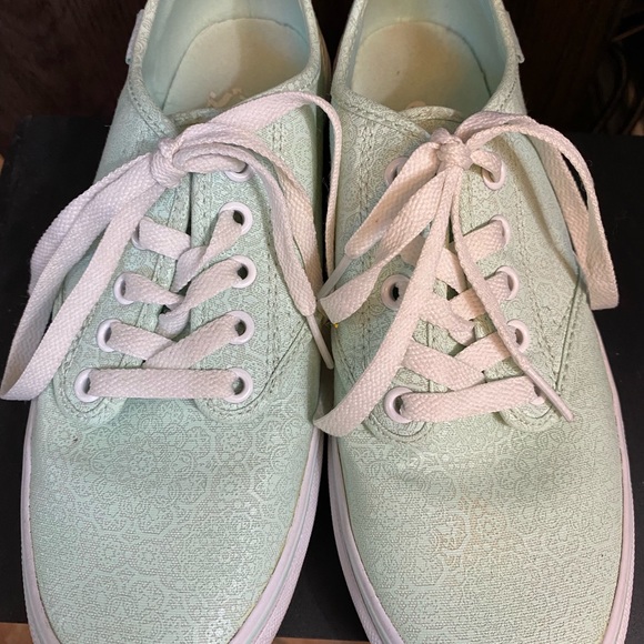 Vans Authentic Floral Lace Mint Low Sneakers - Picture 2 of 4